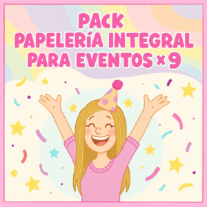 Papelería Integral para Eventos pack x 9 talleres