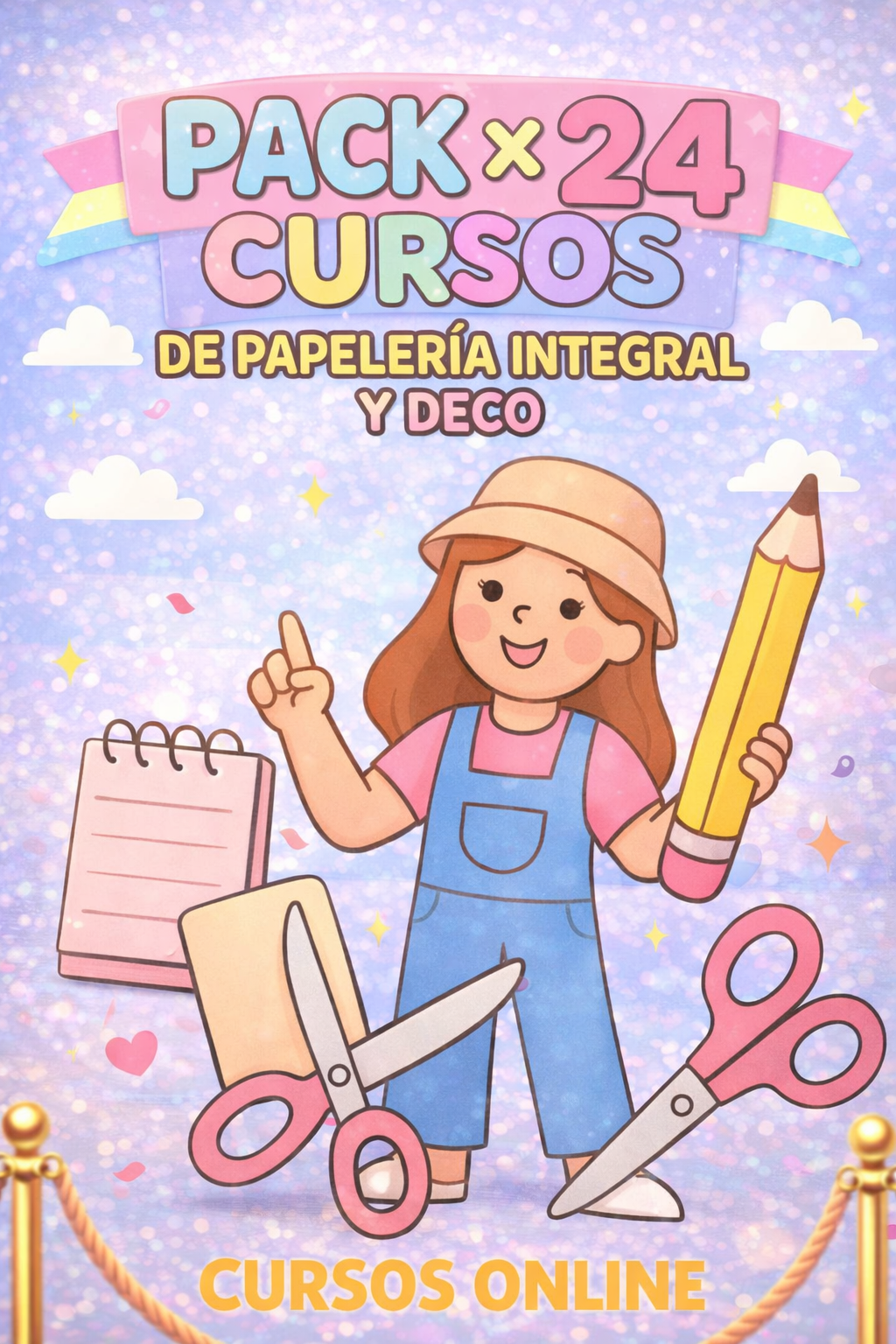 PACK X 24 CURSOS ONLINE: Papelería integral y decoración de eventos.